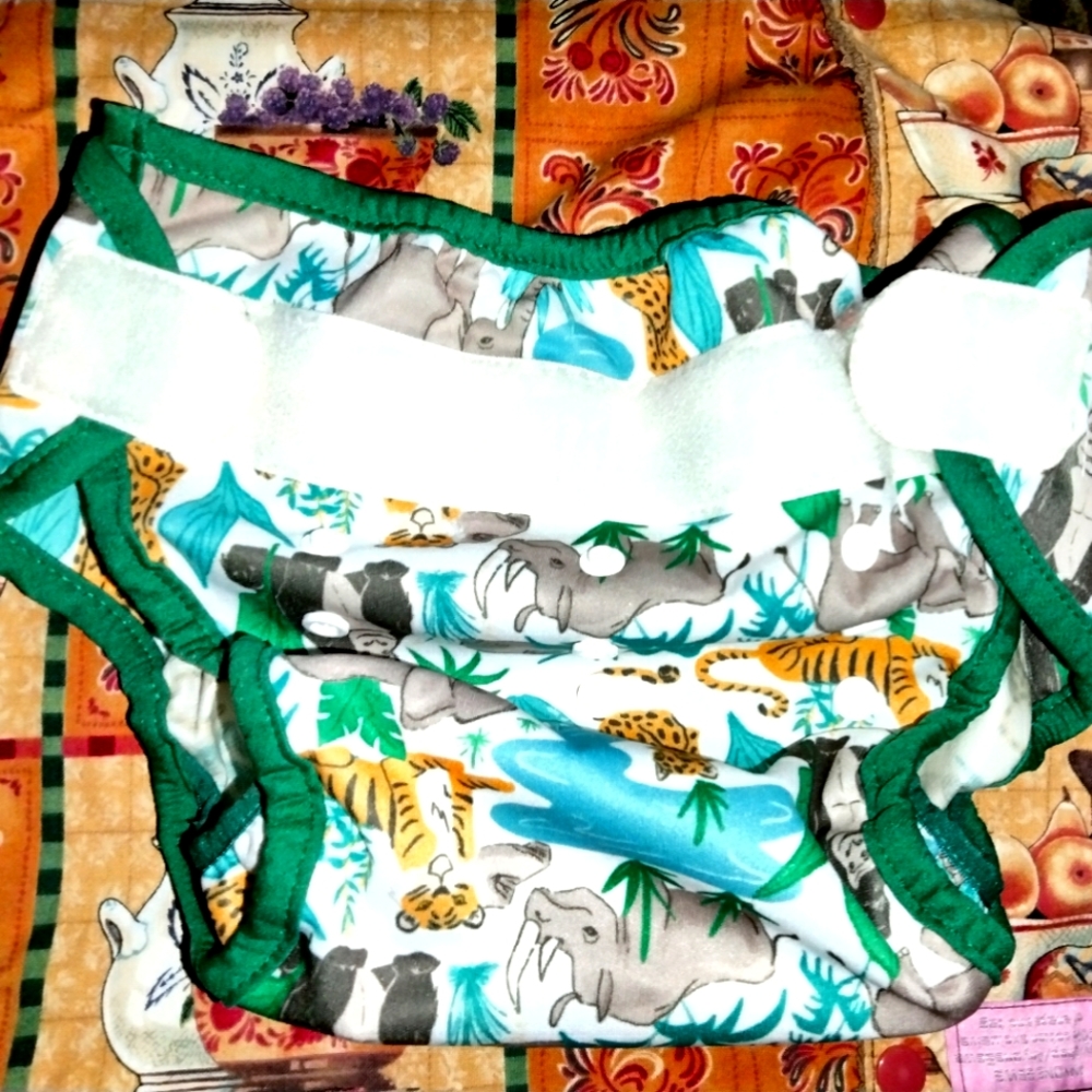 Thirstiest Duo Wrap size 2 Endangered animals limited edition swim diaper cloth